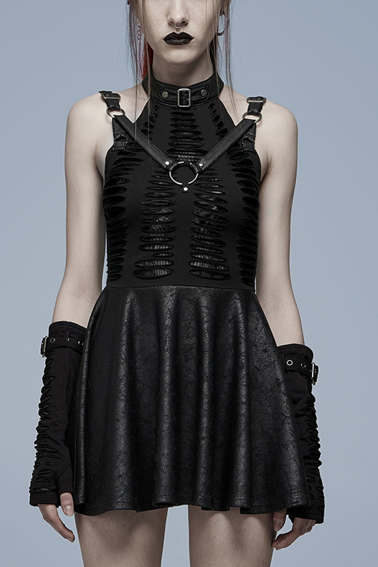 Sweet Lolita Dress - Stitching Spider Web Ripped, 3 Colors, Women's Style, Gothic Style - main product image
