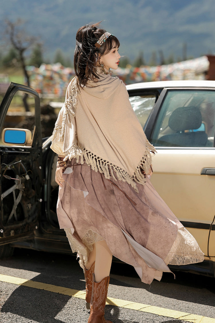 Sweet Lolita Dress - Sunset Yellow Sand, 2 Colors, Printed, Classic Style - additional product view 4