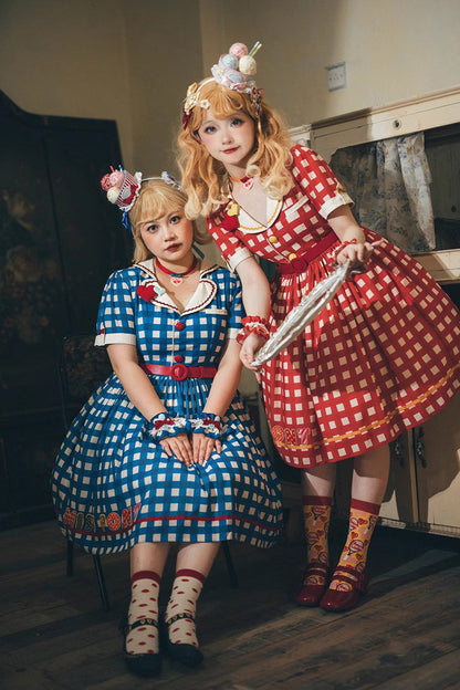 Sweet Lolita Dress - Sweetheart Cat, 3 Colors, Embroidered, Printed - additional product view 3