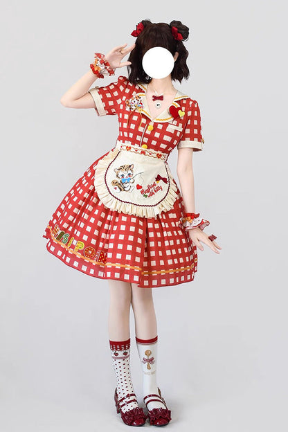 Sweet Lolita Dress - Sweetheart Cat, 3 Colors, Embroidered, Printed - additional product view 14