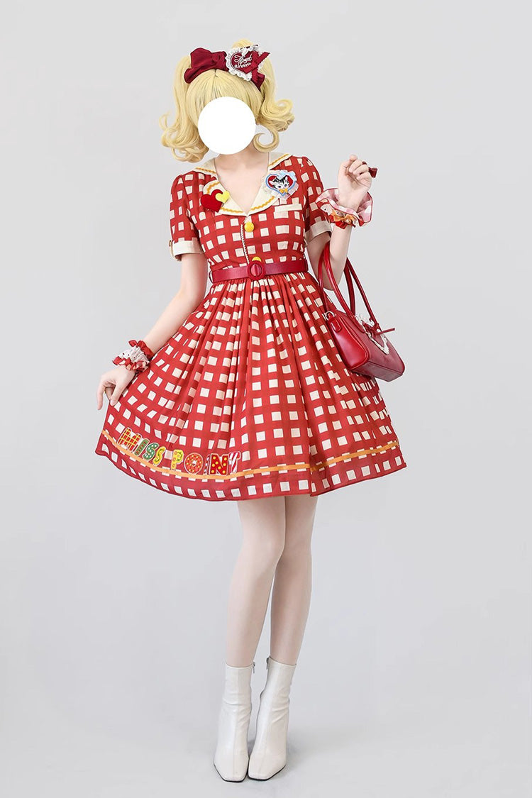 Sweet Lolita Dress - Sweetheart Cat, 3 Colors, Embroidered, Printed - additional product view 15