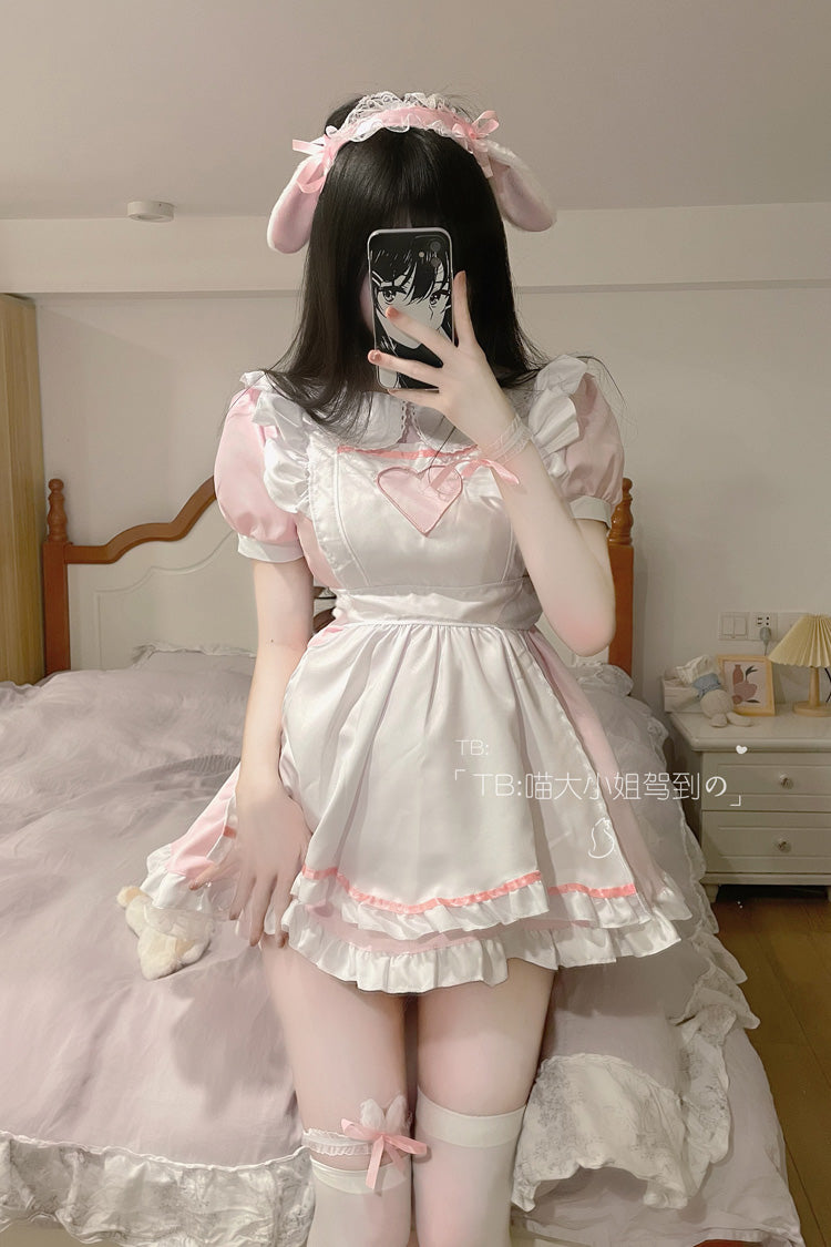 Sweet Lolita Dress - Sweetheart Rabbit Maid, 2 Colors, Plus Size, Ruffled - additional product view 2