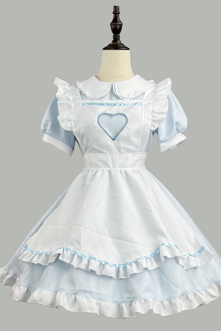 Sweet Lolita Dress - Sweetheart Rabbit Maid, 2 Colors, Plus Size, Ruffled - S Blue / M Blue / L Blue option