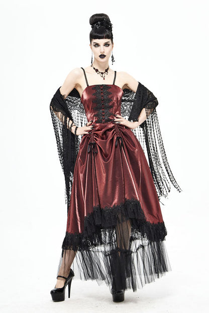 Sweet Lolita Dress - Tube Layered, Red, Detachable Detail, Zipper Detail, Women's Style - additional product view 2