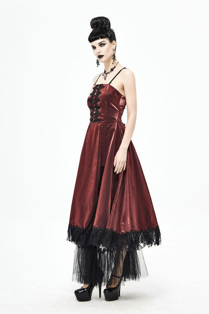 Sweet Lolita Dress - Tube Layered, Red, Detachable Detail, Zipper Detail, Women's Style - additional product view 3