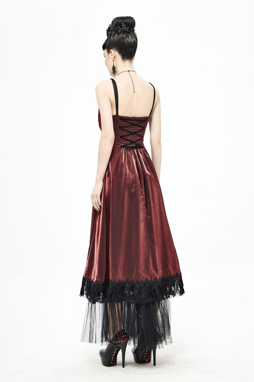 Sweet Lolita Dress - Tube Layered, Red, Detachable Detail, Zipper Detail, Women's Style - additional product view 4