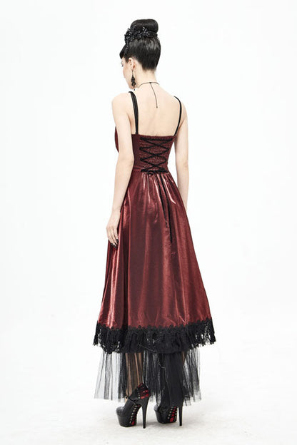 Sweet Lolita Dress - Tube Layered, Red, Detachable Detail, Zipper Detail, Women's Style - additional product view 4