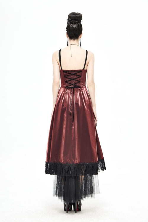 Sweet Lolita Dress - Tube Layered, Red, Detachable Detail, Zipper Detail, Women's Style - additional product view 5