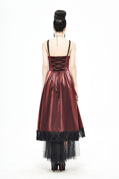 Sweet Lolita Dress - Tube Layered, Red, Detachable Detail, Zipper Detail, Women's Style - additional product view 5