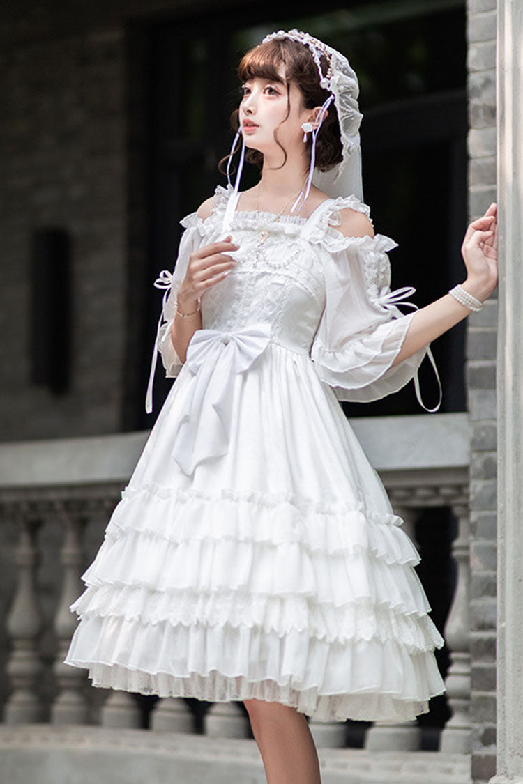 Sweet Lolita Dress - Venus's Kiss, White, Classic Style, Ruffled - additional product view 2
