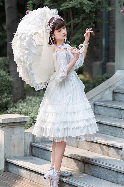 Sweet Lolita Dress - Venus's Kiss, White, Classic Style, Ruffled - additional product view 3