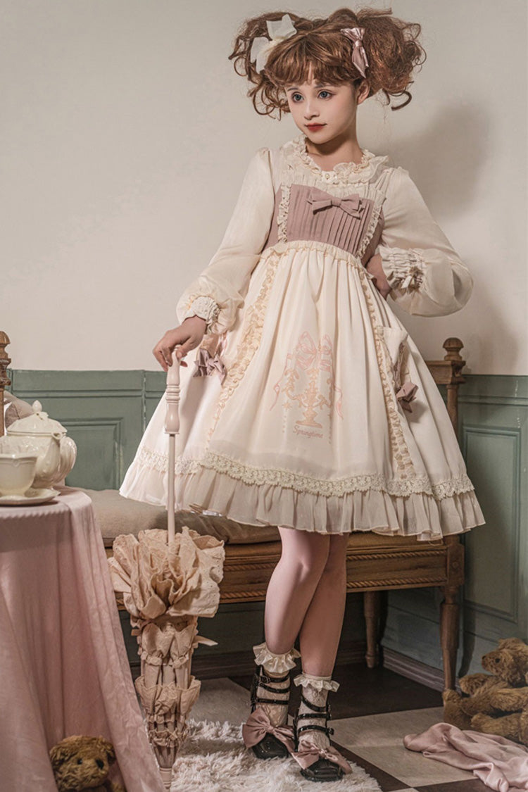 Sweet Lolita Dress - White/pink, 2 Colors, Printed - Lolita Coordinate Dress - additional product view 4