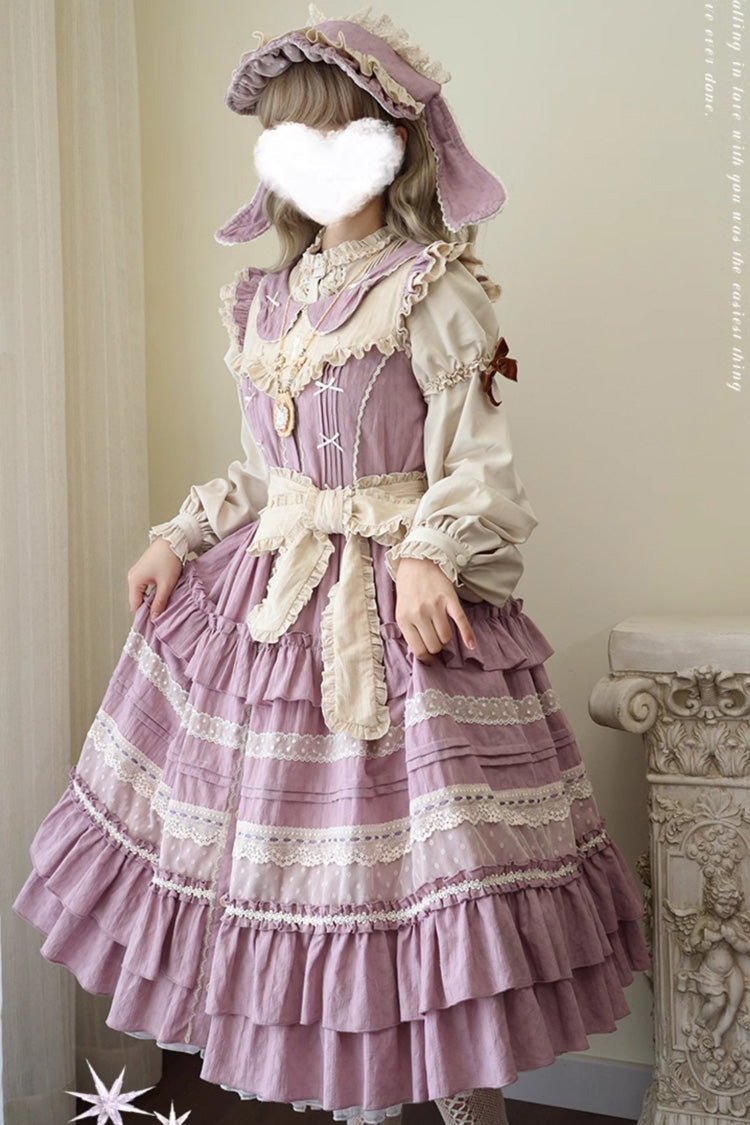 Sweet Lolita Dress - Wind Bell Multi-layered Cardigan, Purple, Lace Trim - additional product view 11