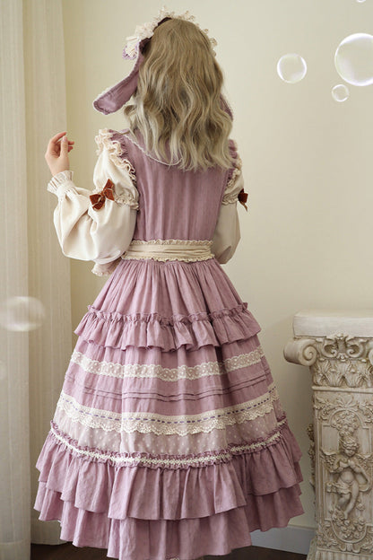 Sweet Lolita Dress - Wind Bell Multi-layered Cardigan, Purple, Lace Trim - additional product view 14