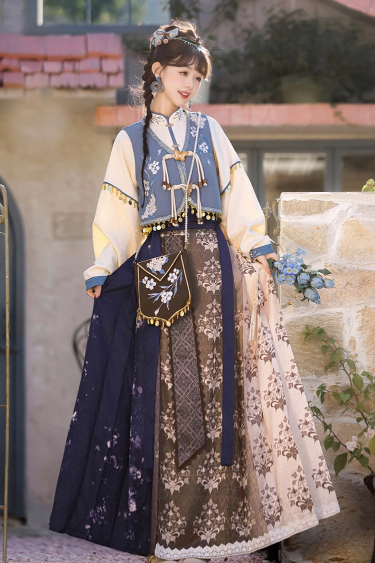 Sweet Lolita Dress - Wind Of The Snowfield, Multi-Color, Stand Collar, Women's Style - additional product view 2