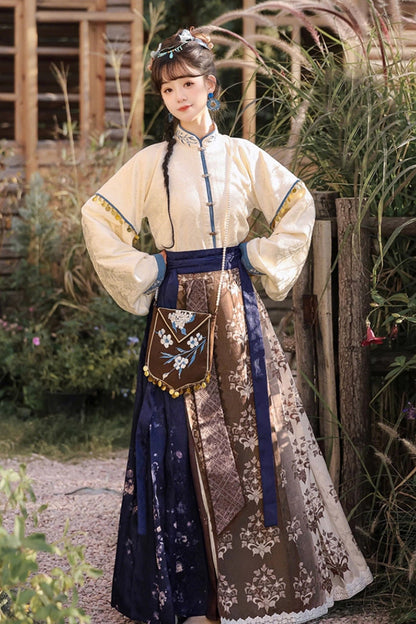 Sweet Lolita Dress - Wind Of The Snowfield, Multi-Color, Stand Collar, Women's Style - additional product view 6