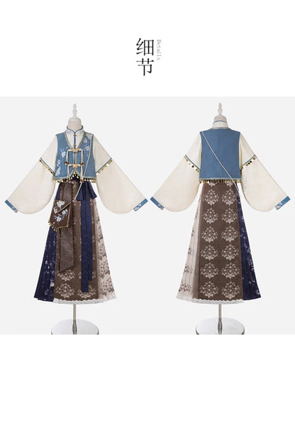 Sweet Lolita Dress - Wind Of The Snowfield, Multi-Color, Stand Collar, Women's Style - additional product view 7