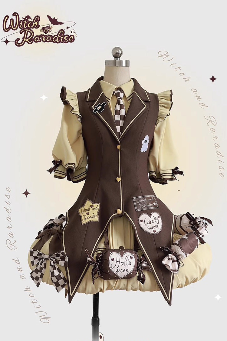 Sweet Lolita Dress - Witch And Paradise, 2 Colors, Bow Detail, Ruffled - additional product view 5