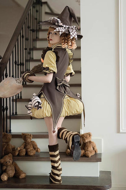 Sweet Lolita Dress - Witch And Paradise, 2 Colors, Bow Detail, Ruffled - additional product view 8
