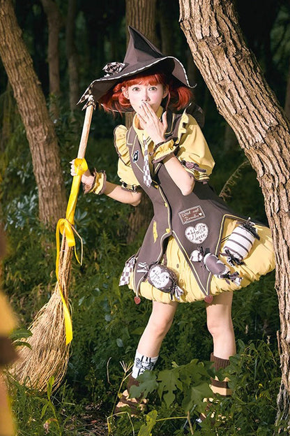 Sweet Lolita Dress - Witch And Paradise, 2 Colors, Bow Detail, Ruffled - additional product view 12