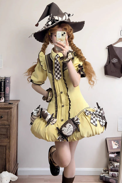 Sweet Lolita Dress - Witch And Paradise, 2 Colors, Bow Detail, Ruffled - additional product view 15