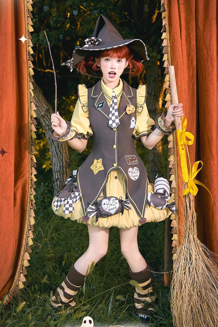 Sweet Lolita Dress - Witch And Paradise, 2 Colors, Bow Detail, Ruffled - main product image