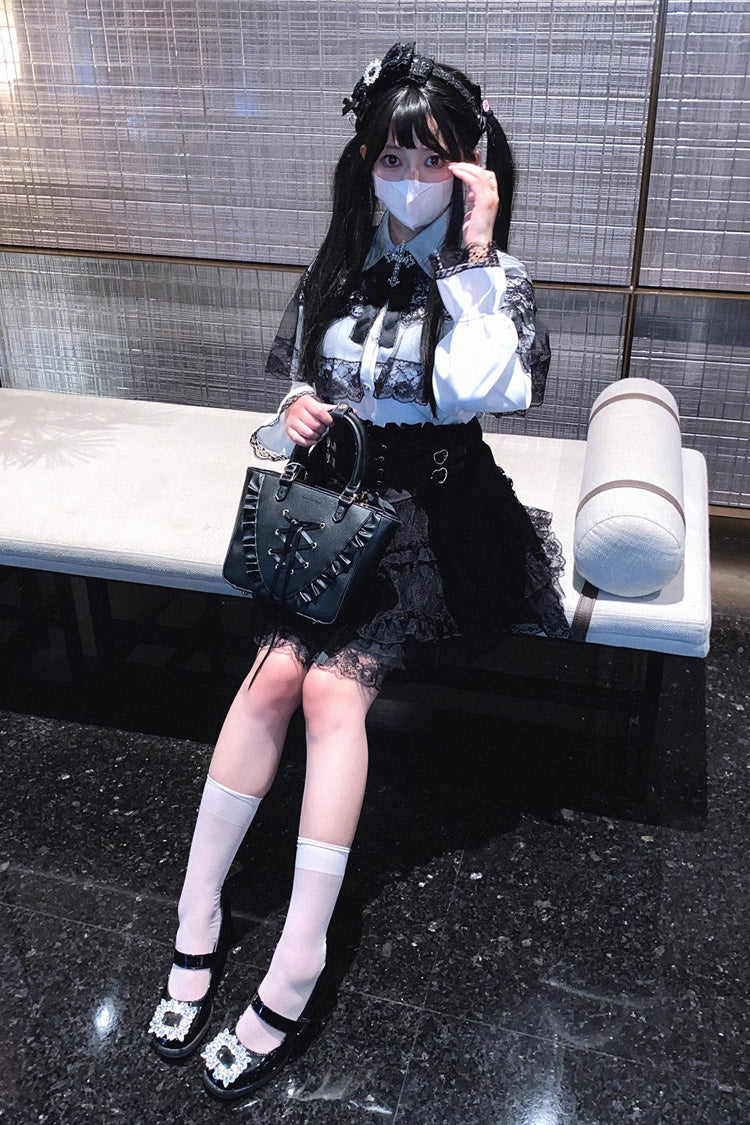 Sweet Lolita Headdress - Mist Veil, 3 Colors, Lace Trim, Long Sleeves - additional product view 5
