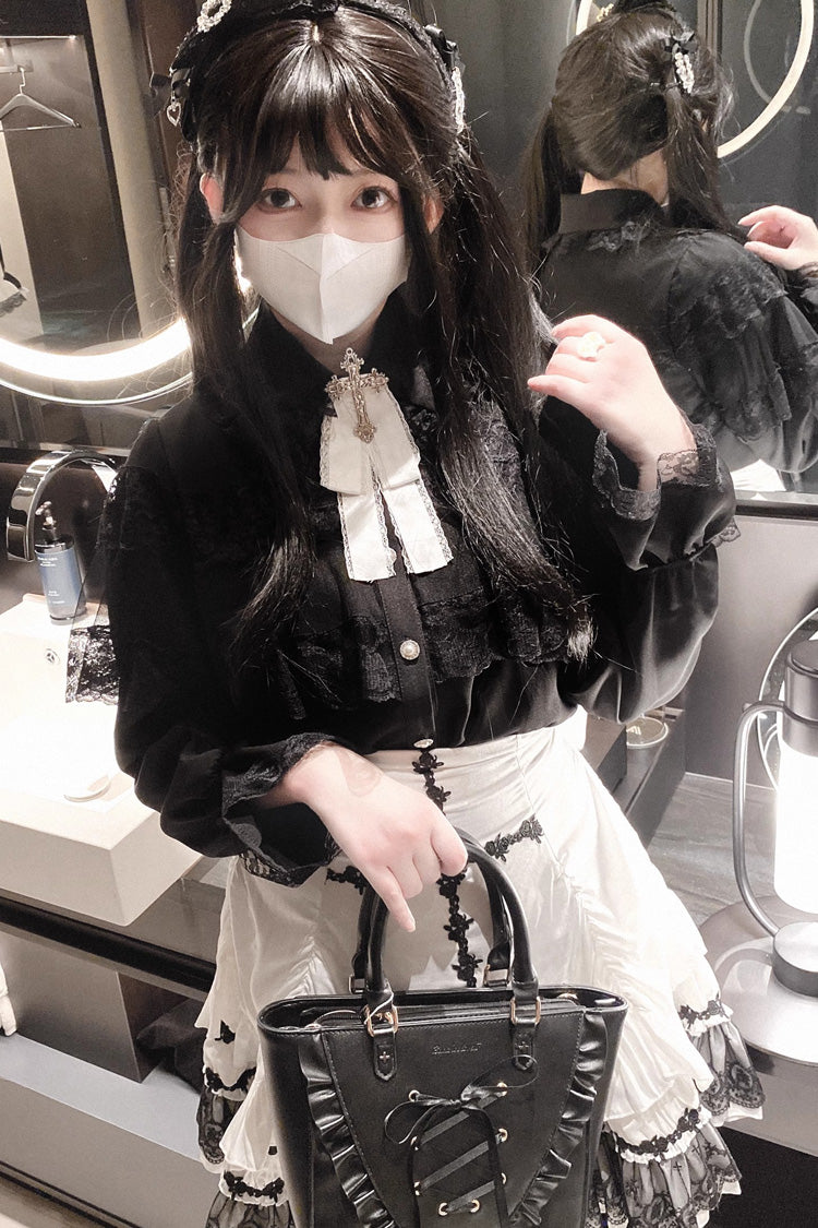Sweet Lolita Headdress - Mist Veil, 3 Colors, Lace Trim, Long Sleeves - additional product view 7