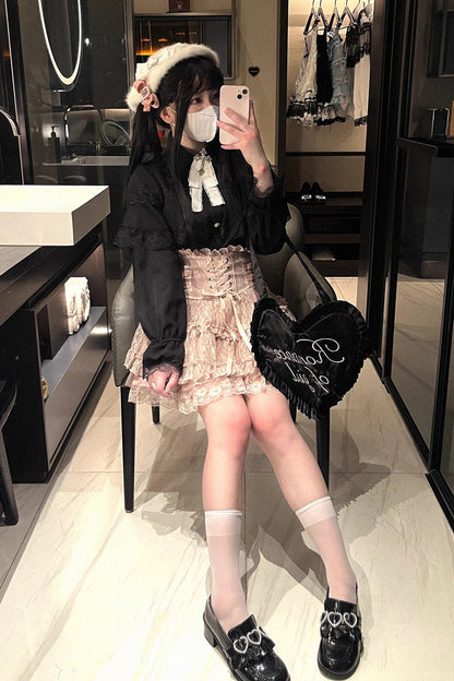 Sweet Lolita Headdress - Mist Veil, 3 Colors, Lace Trim, Long Sleeves - additional product view 11