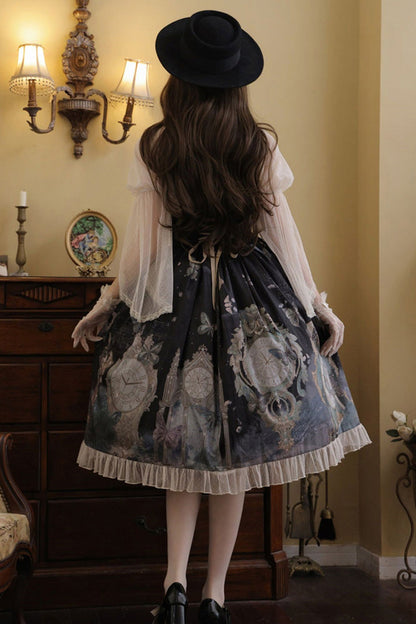 Sweet Lolita Jacket - Multi-color Cardigan, Multi-Color, Ruffled, Printed, Classic Style - additional product view 5