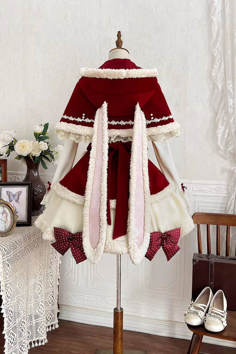 Sweet Lolita Jacket - New Year, Red, Long Sleeves, Bow Detail, Lace Trim - additional product view 4