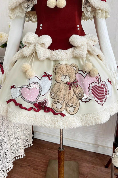 Sweet Lolita Jacket - New Year, Red, Long Sleeves, Bow Detail, Lace Trim - additional product view 11
