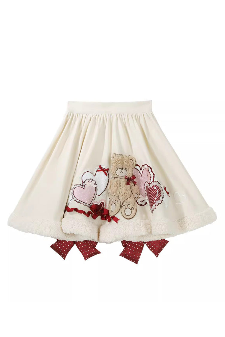 Sweet Lolita Jacket - New Year, Red, Long Sleeves, Bow Detail, Lace Trim - S Skirt / M Skirt / L Skirt option