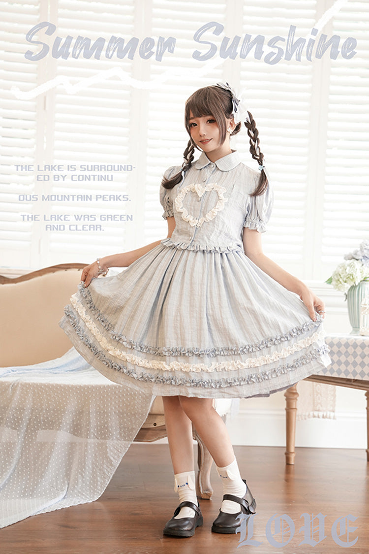 Sweet Lolita JSK - Buji Island, 4 Colors, Ruffled, Bow Detail - additional product view 9