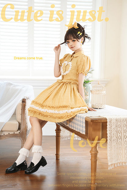 Sweet Lolita JSK - Buji Island, 4 Colors, Ruffled, Bow Detail - additional product view 13