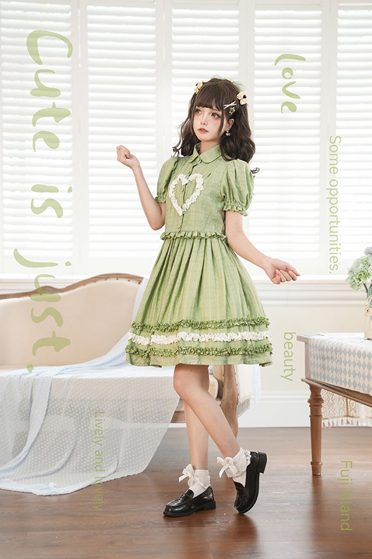 Sweet Lolita JSK - Buji Island, 4 Colors, Ruffled, Bow Detail - additional product view 14