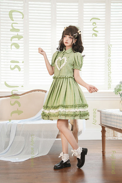 Sweet Lolita JSK - Buji Island, 4 Colors, Ruffled, Bow Detail - additional product view 14