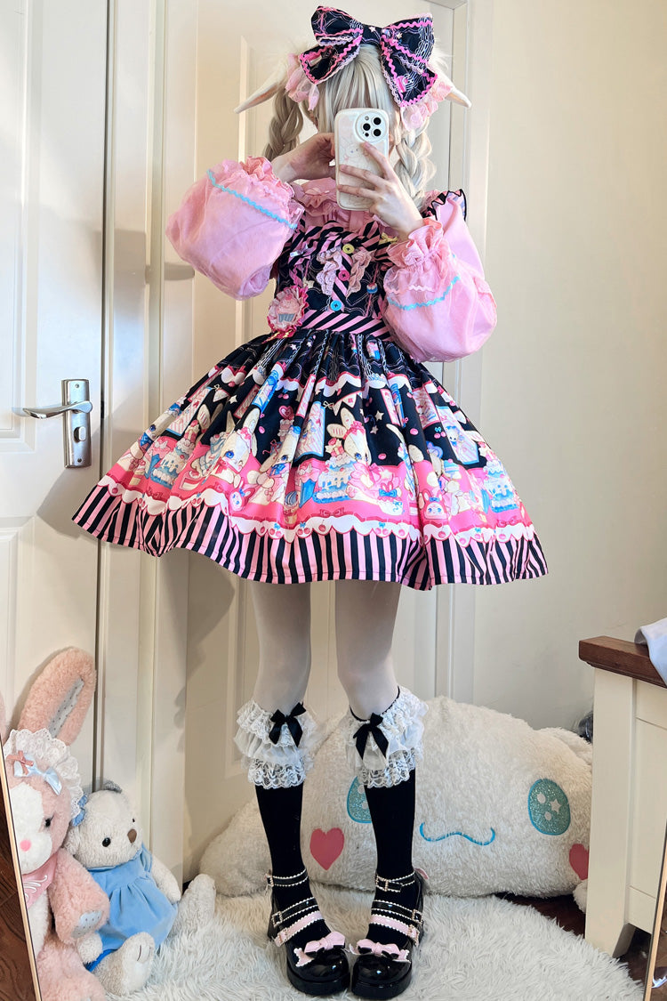 Sweet Lolita JSK - Bunny Pastry Chef, 3 Colors, Bow Detail, Printed, Gothic Style - additional product view 8