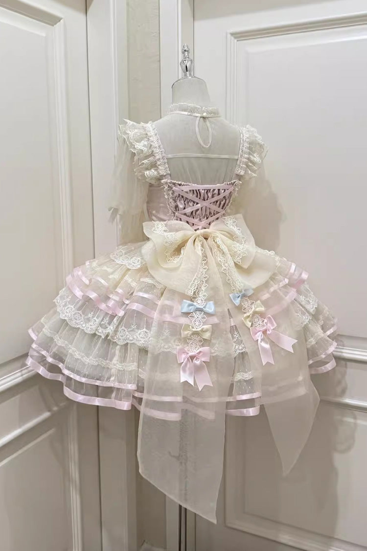 Sweet Lolita JSK - Butterfly Heart Ballet, Pink, Layered, Ballet-Inspired Style - additional product view 4