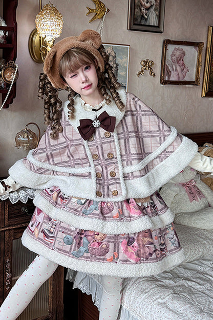 Sweet Lolita JSK - Capybara, 2 Colors, Printed, Layered - Lolita Coordinate Dress - additional product view 4
