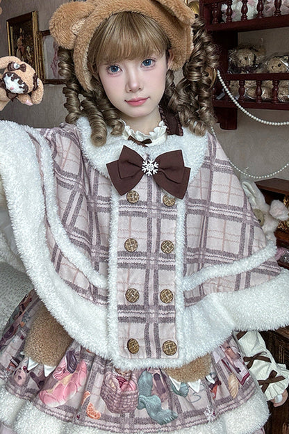 Sweet Lolita JSK - Capybara, 2 Colors, Printed, Layered - Lolita Coordinate Dress - additional product view 5