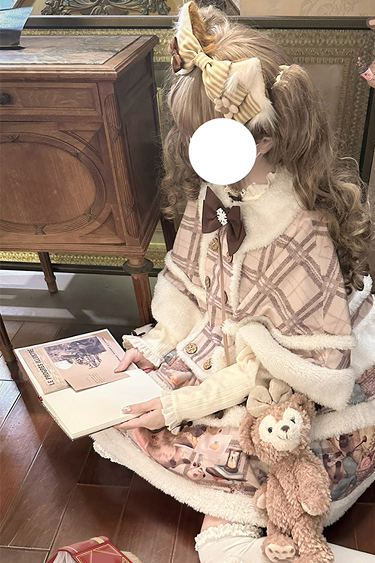 Sweet Lolita JSK - Capybara, 2 Colors, Printed, Layered - Lolita Coordinate Dress - additional product view 6