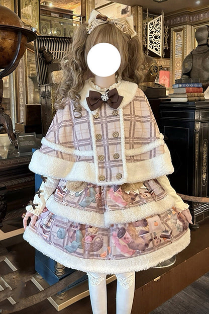 Sweet Lolita JSK - Capybara, 2 Colors, Printed, Layered - Lolita Coordinate Dress - main product image