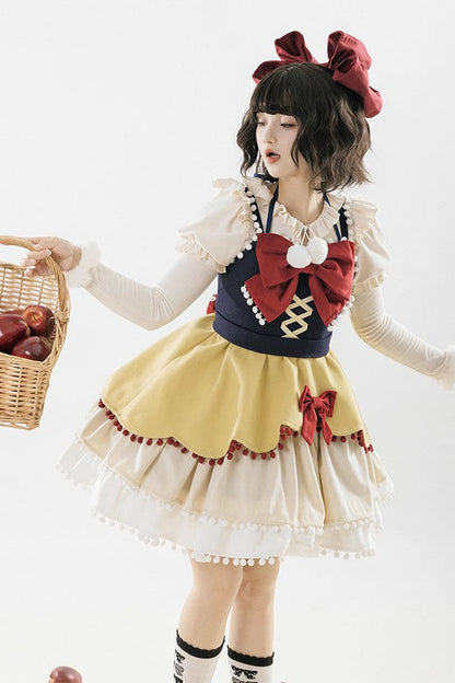Sweet Lolita JSK - Confession Function Multi-layer, 3 Colors, Bow Detail, Ruffled - additional product view 3
