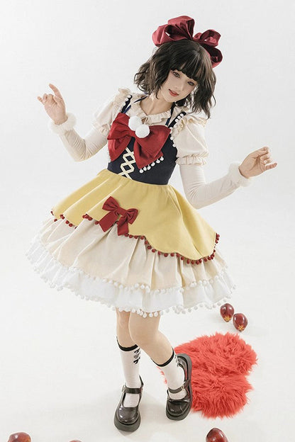 Sweet Lolita JSK - Confession Function Multi-layer, 3 Colors, Bow Detail, Ruffled - additional product view 4