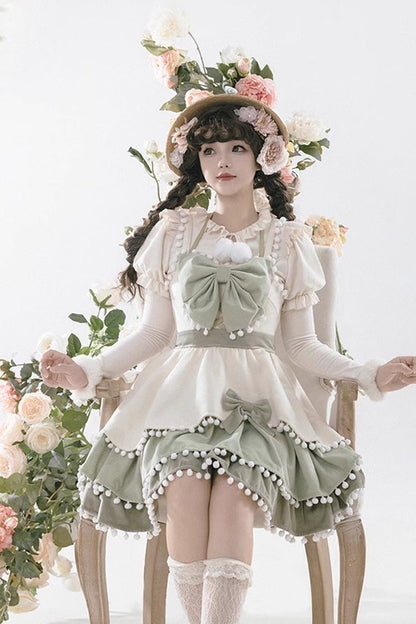 Sweet Lolita JSK - Confession Function Multi-layer, 3 Colors, Bow Detail, Ruffled - additional product view 10