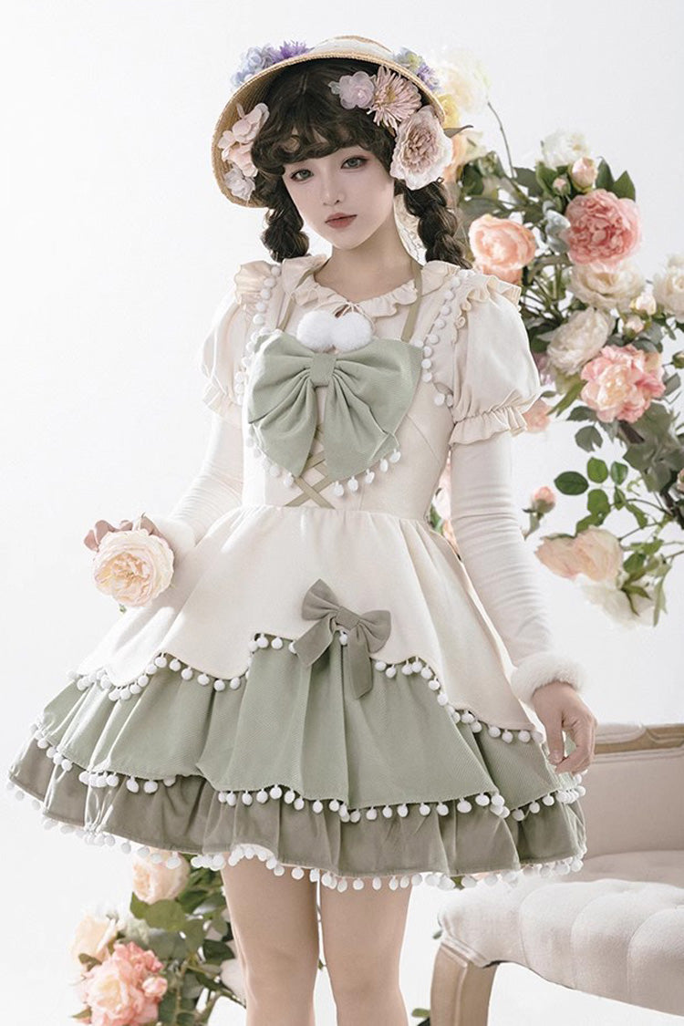 Sweet Lolita JSK - Confession Function Multi-layer, 3 Colors, Bow Detail, Ruffled - additional product view 11