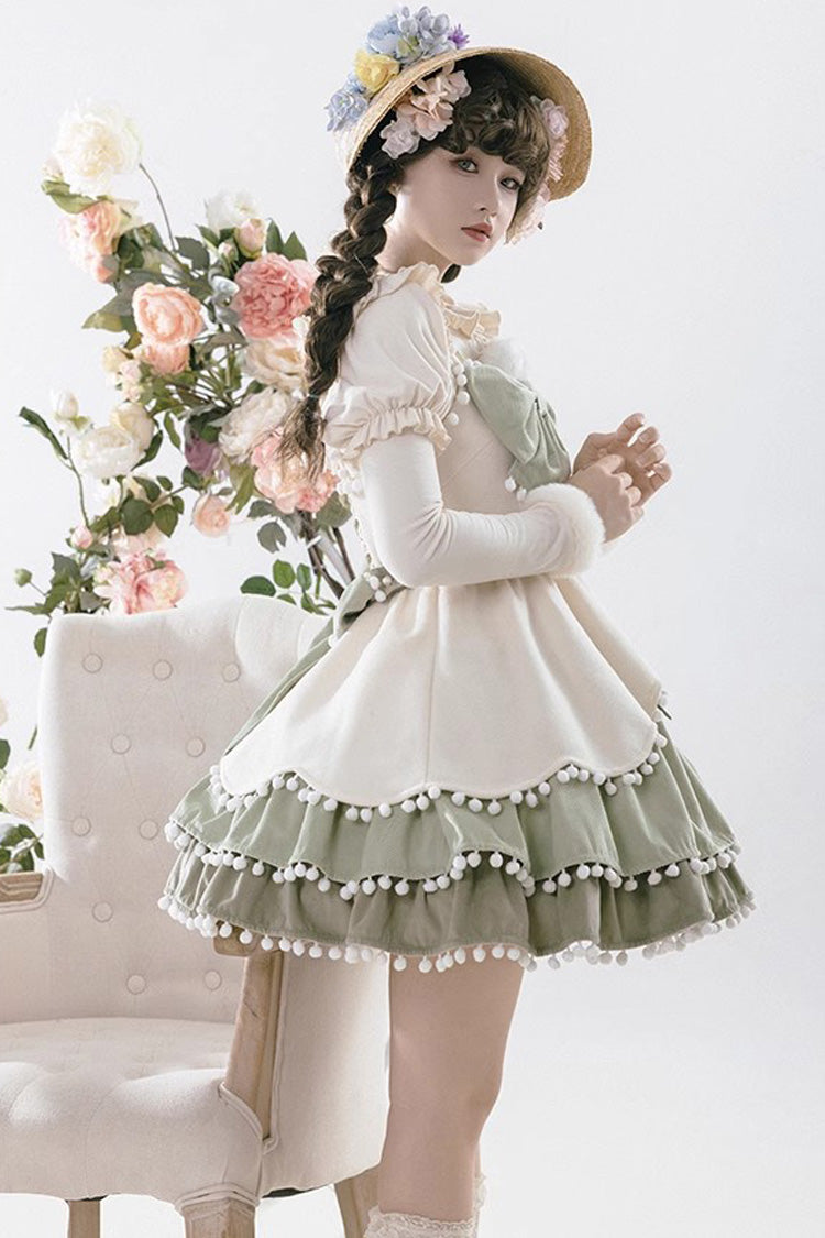 Sweet Lolita JSK - Confession Function Multi-layer, 3 Colors, Bow Detail, Ruffled - additional product view 12