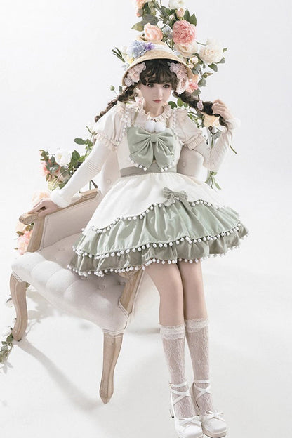 Sweet Lolita JSK - Confession Function Multi-layer, 3 Colors, Bow Detail, Ruffled - additional product view 13