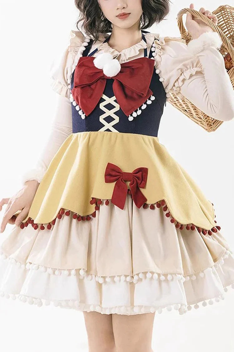 Sweet Lolita JSK - Confession Function Multi-layer, 3 Colors, Bow Detail, Ruffled - main product image